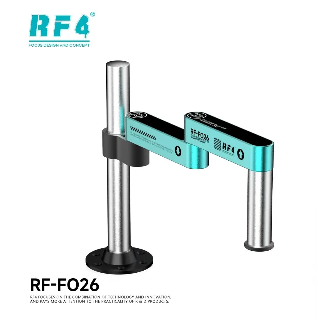 RF4 FO25 FO26Einstellbares Stereomikroskop 360° ° Rotation Universal Doppel Arm Mikroskop Halterung Dual Achsen Halter Hebe Werkzeuge – Detail 7