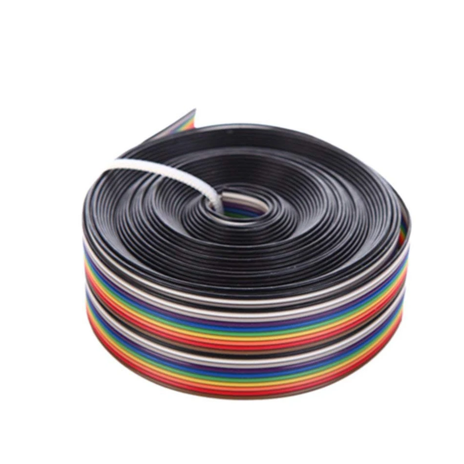 3/5M 1.27mm 20P DuPont Cable Rainbow Flat Line Support Wire Soldered Cable Connector Wire 20 pin For Arduino Diy Kit