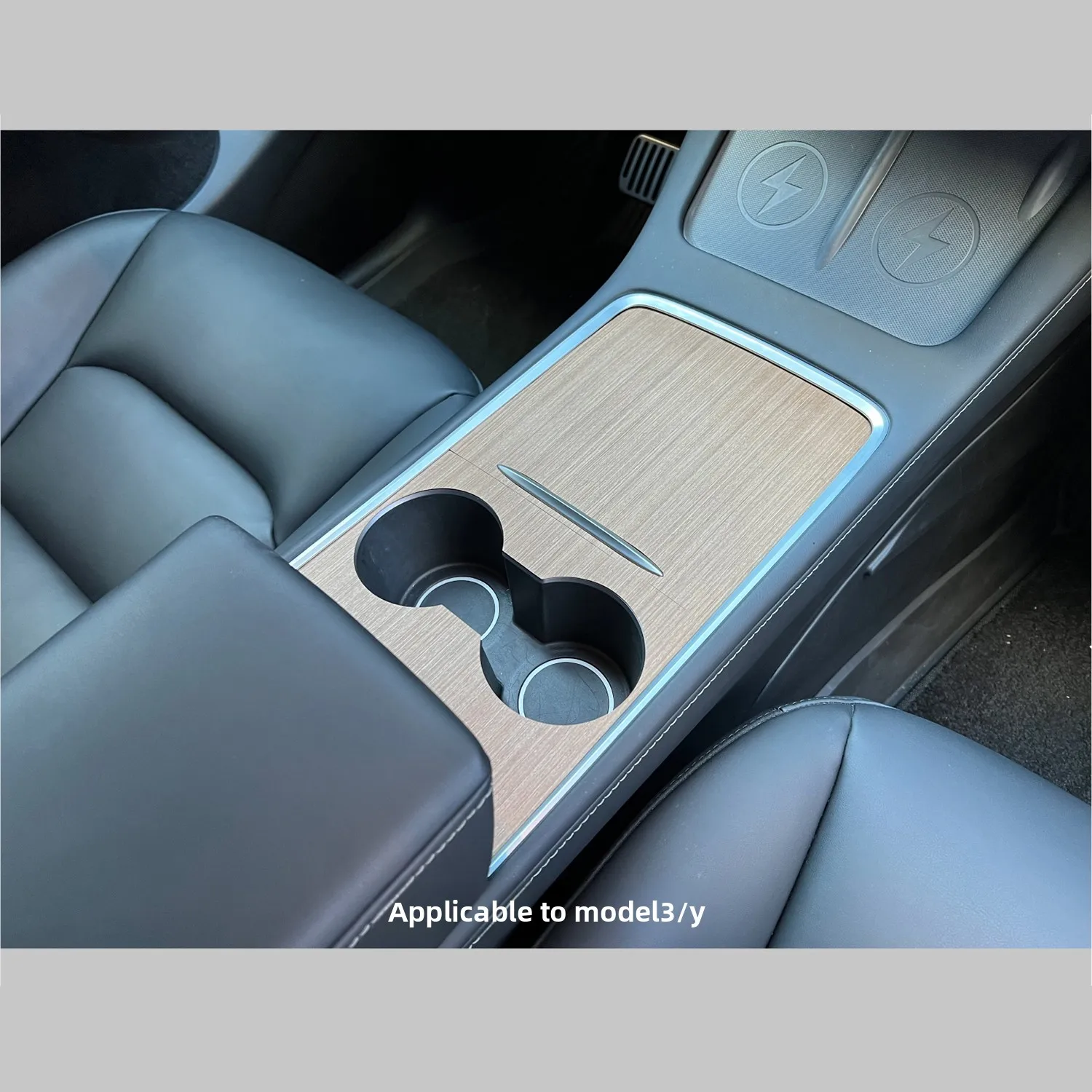 Solid wood central control panel adapts for Tesla Model3/Y sticker decorative patch wood grain