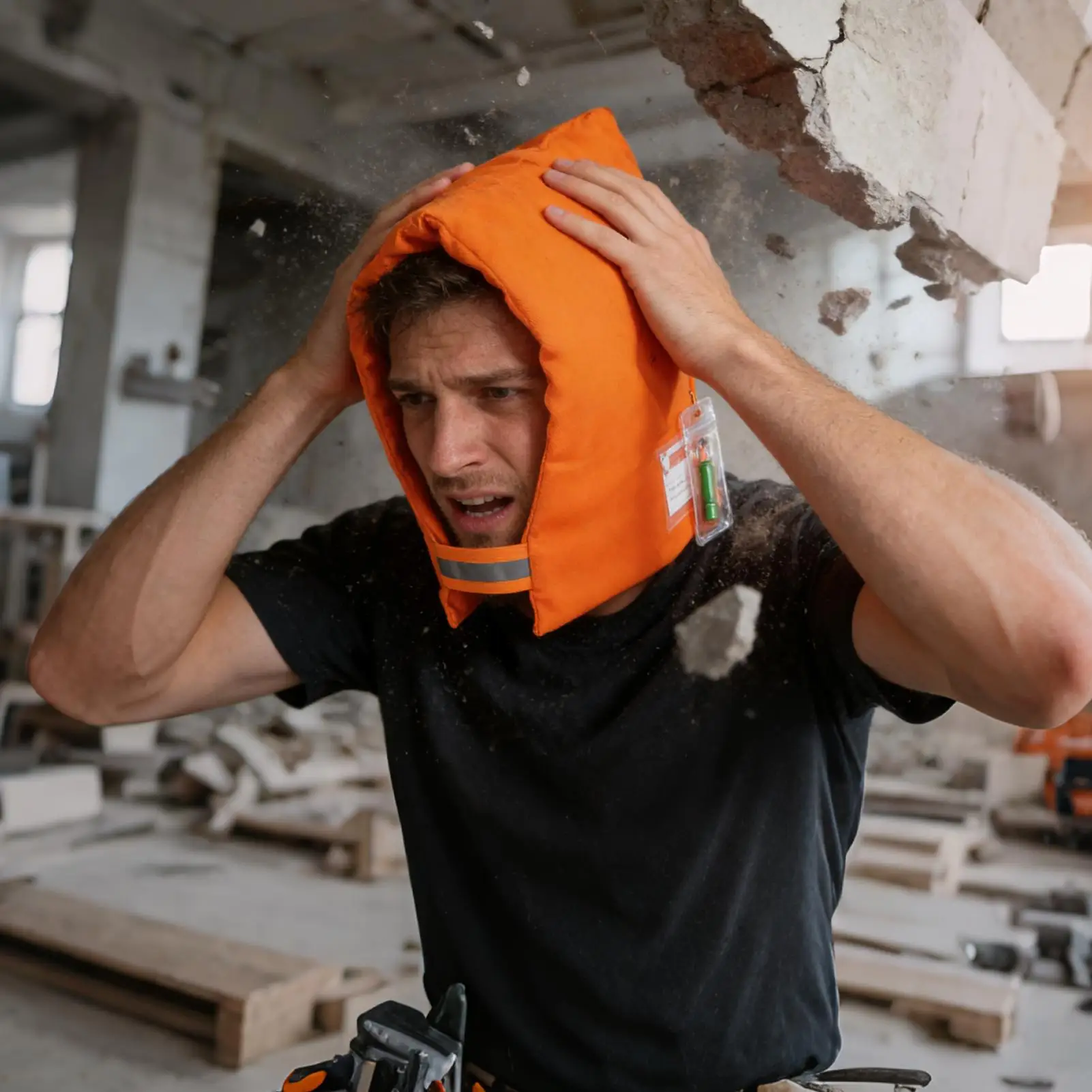 

32X37 см чехол для головы для предотвращения катастрофа со светоотражающими полосками, портативная теплая огнестойкая подушка для сиденья, зимняя шапка с капюшоном для кемпинга, холода