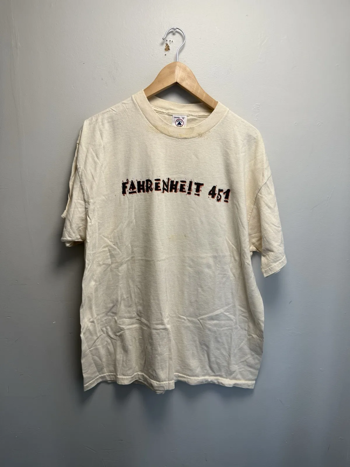Vintage Fahrenheit 451 Camisa Talla XL Hardcore NYHC Madball Cro-Mags Agnostic 90s