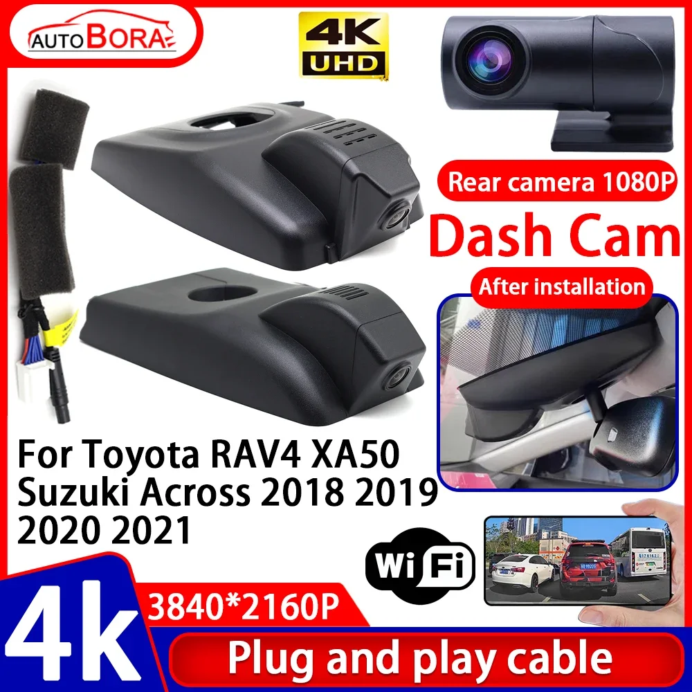 

ZhuCamX Video Recorder Night Visio 4K UHD Plug and Play Car DVR Dash Cam for Toyota RAV4 XA50 Suzuki Across 2018 2019 2020 2021