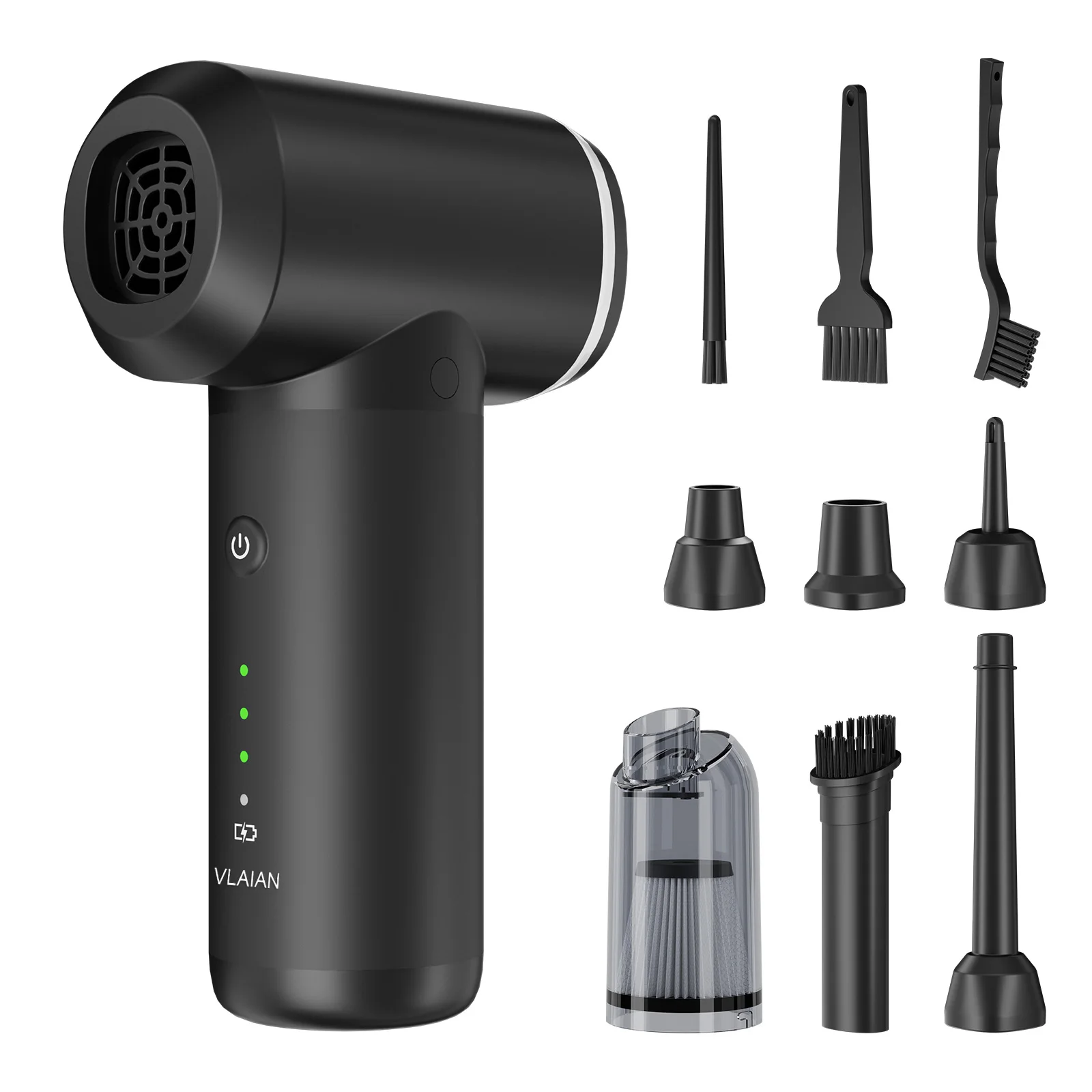 

Пылесос со сжатым воздухом, электрическая пневматическая тряпка 6000 мАч, 160000 об/мин, 3-скоростная регулируемая мини-воздуходувка с бесщеточным двигателем, комбинированная 2 в 1