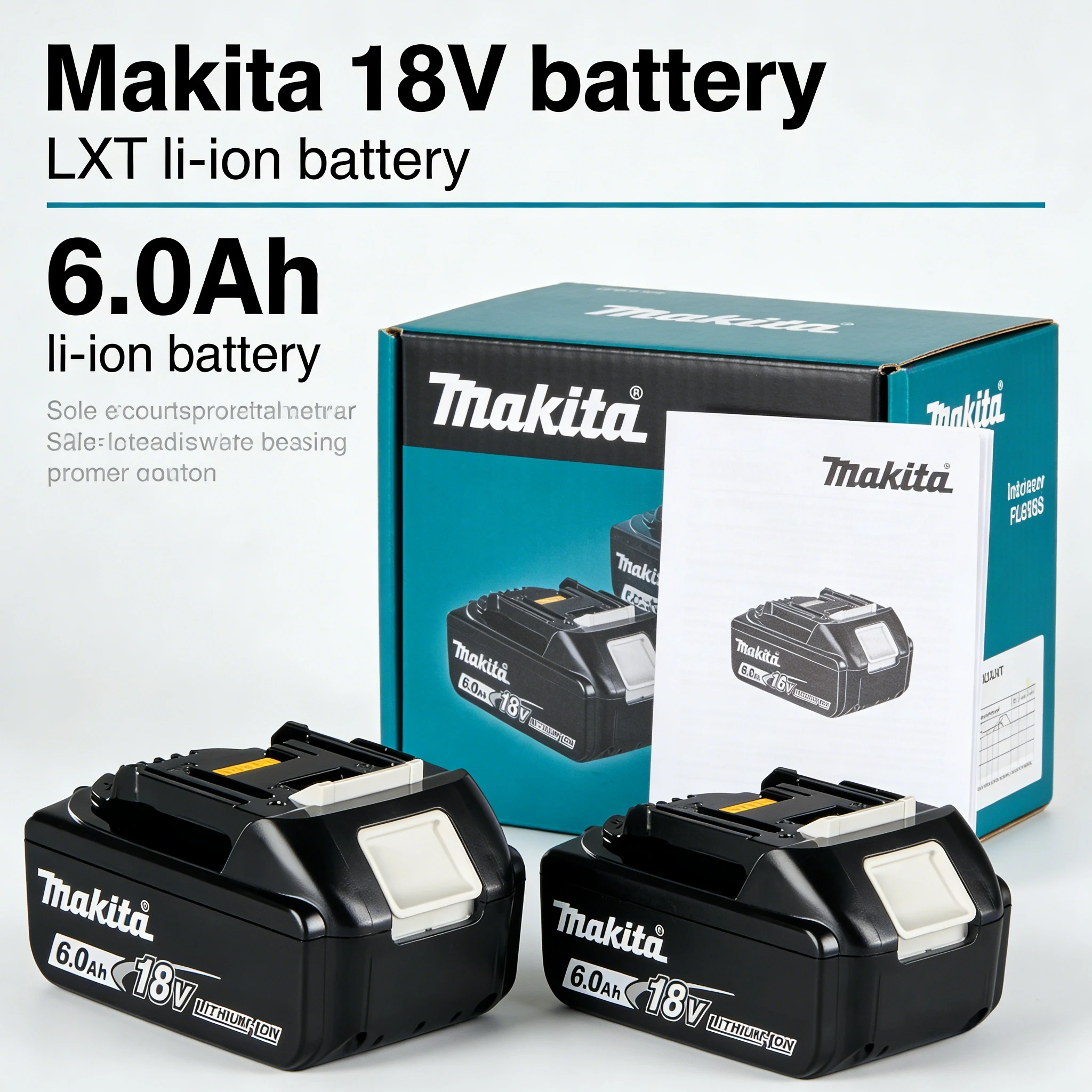 

100% Original Makita 18V battery BL1830 BL1840 BL1850B，6.0Ah Lithium-ion with LED Rechargeable for Makita 18v Power Tool Battery