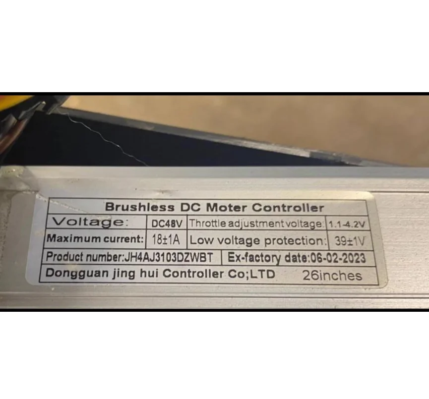 

JH4AJ3103DZWBT（customized）DMHC Motor Controller48V 18A Electric Bicycle