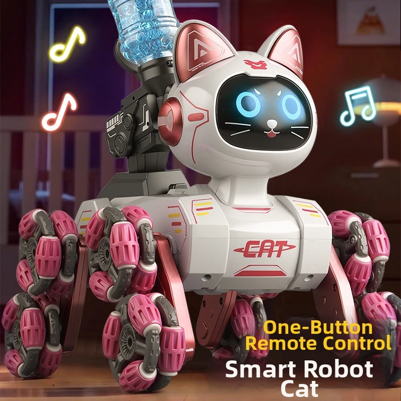 

2025 New Product - Eight-Wheeled Stunt Robot Cat Gesture-Sensing Smart Children's Toy Remote-Control Mechanical Cat Boys' Gift