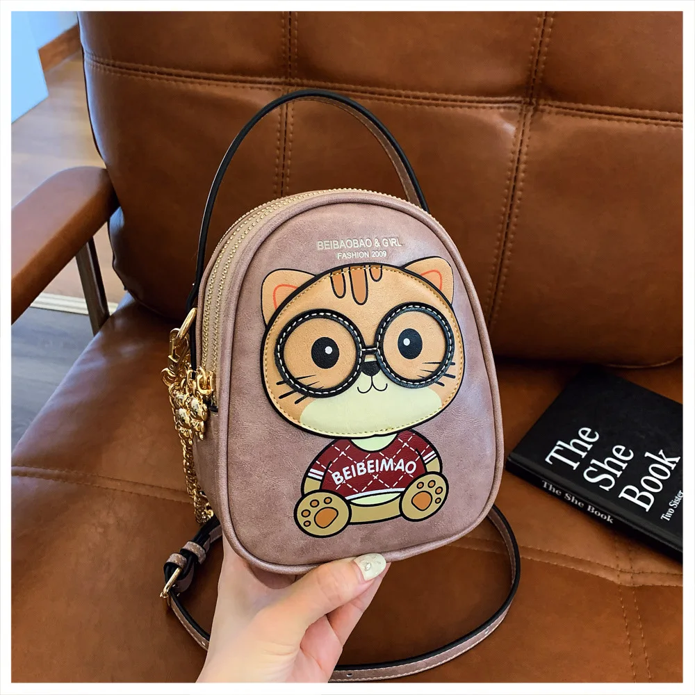 

Лето 2025 г. Горячее! Женская сумка-мессенджер с рисунком кота для очков - высококачественная сумка через плечо для телефона