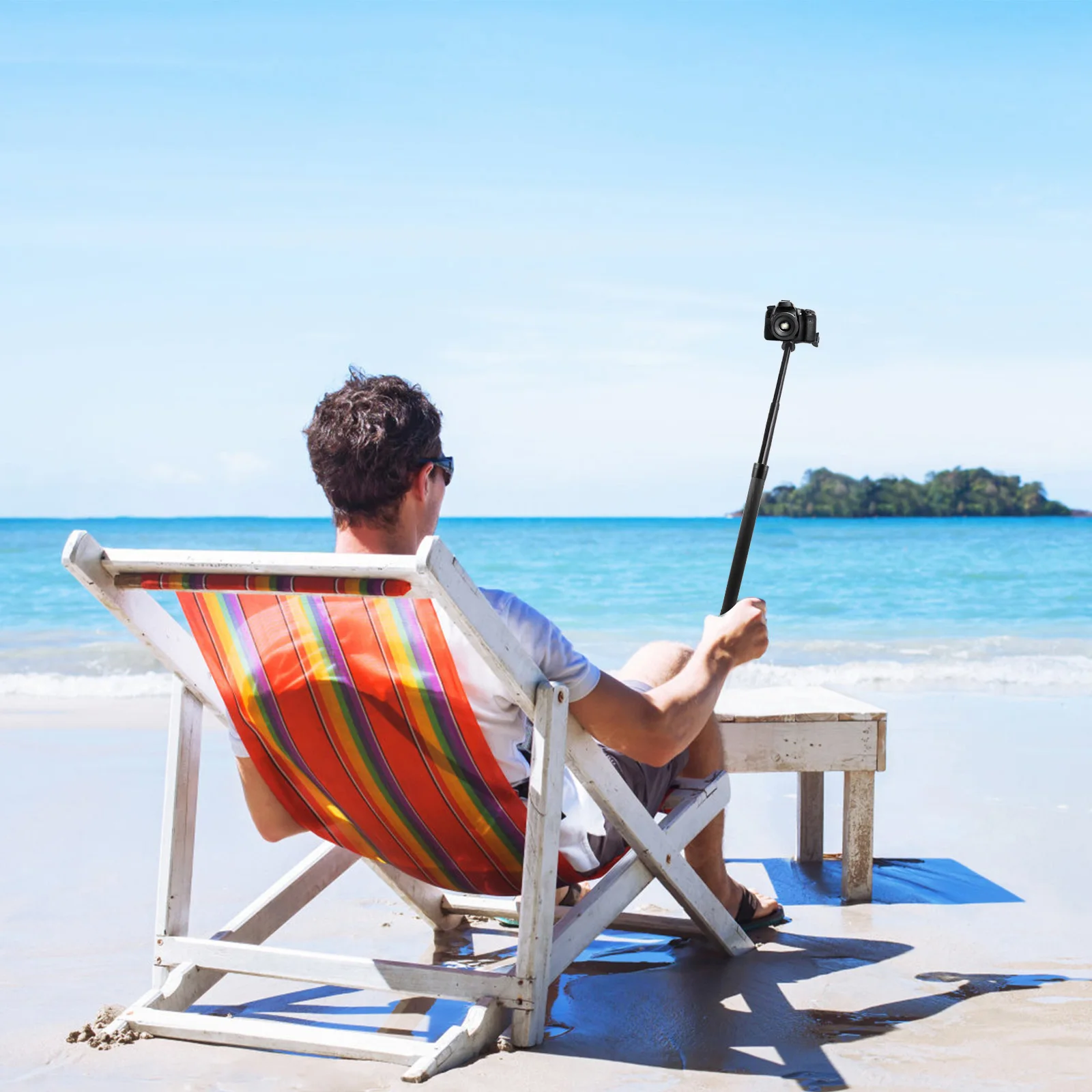 Carbon Fiber Camera Extension Rod Durable Practical Compatible -s/ Lightweight Portable Design 1/4'' 3/8\