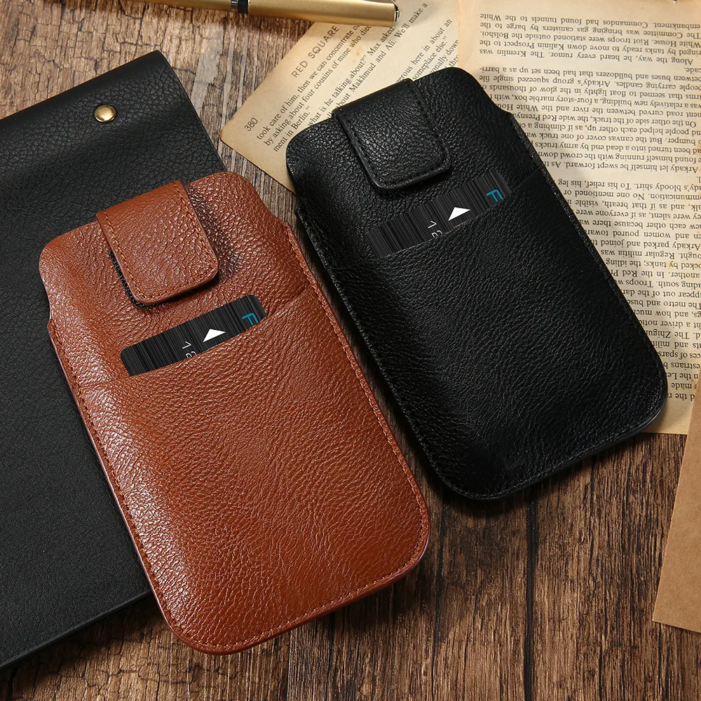 Waist Leather Belt Phone Case For iPhone 11 12 13 Pro Max Fashion Card Slot Bag For Samsung Galaxy S20 S21 S22 Ultra