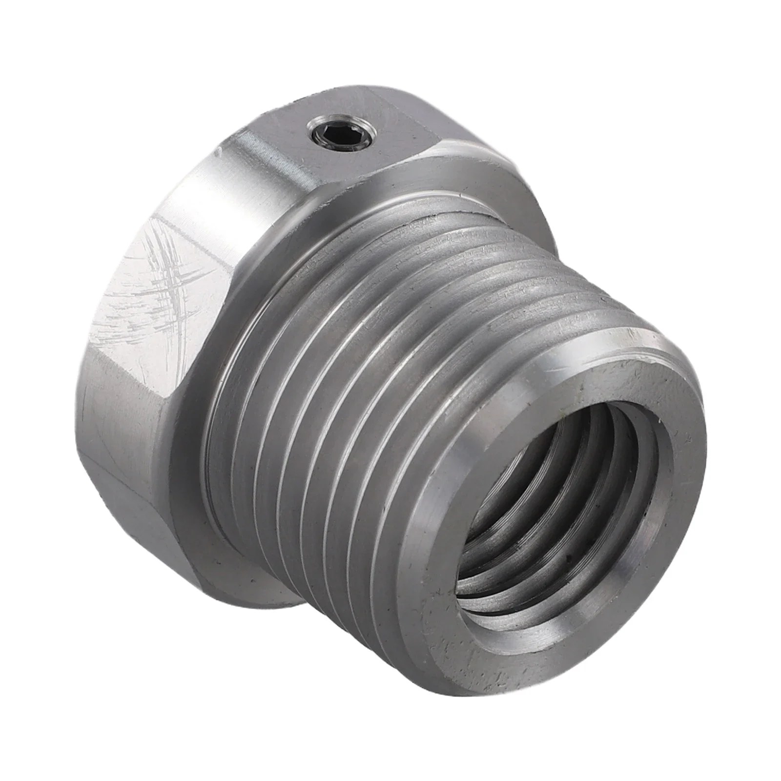 Lathe Setup Silver Chuck Adapter Lathe Chuck Thread Adapter Headstock Adapter 1-1 2 X 8 TPI Set Screw Included