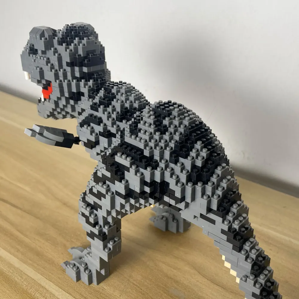 Tyrannosaurus Rex or Velocira Dinosaur Models Micro Mini Building Blocks for Adult Puzzle Toys Perfect Gifts Desktop Decoration