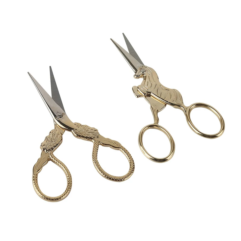 

12PCS/Set Stainless Steel Embroidery Scissors Set Retro Scissor Suitable For Professional Tailor Sewing And Quilting