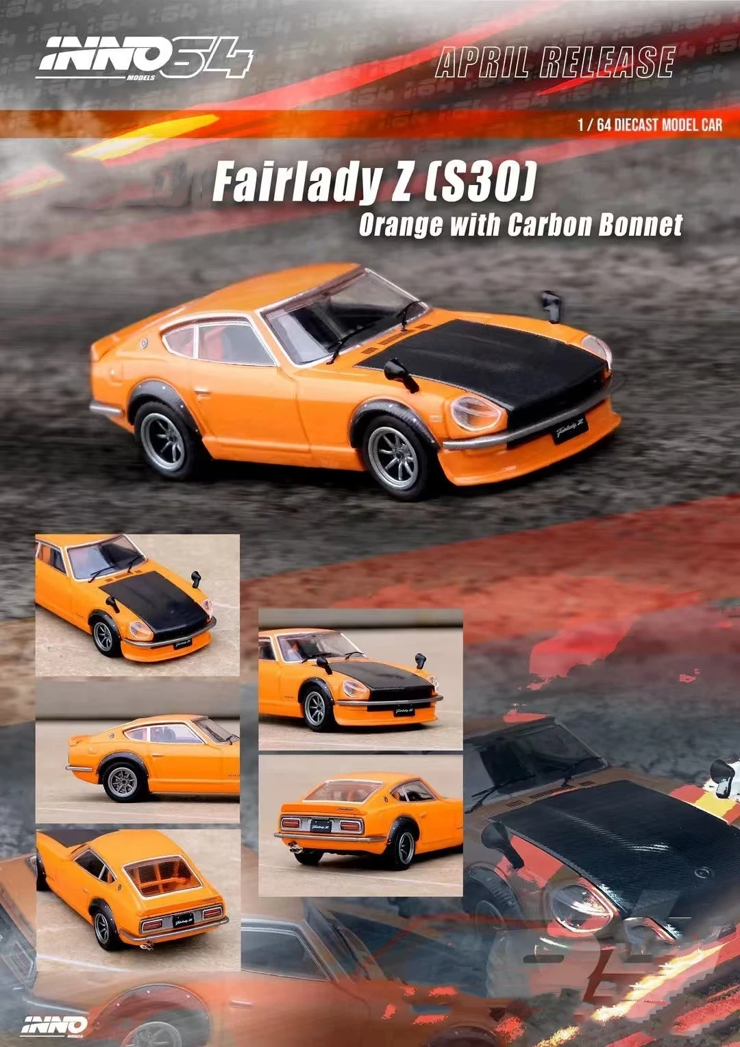 

INNO 1:64 S30 Limited Edition Devil Z Lady Alloy Car Model Collection Gift