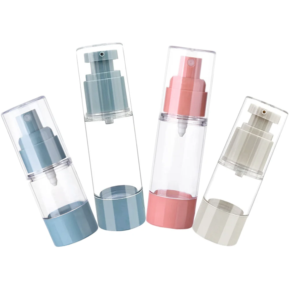 4Pcs Airless Pump Bottles Portable Vacuum Cream Dispenser Leak Proof Travel Containers for Lotion