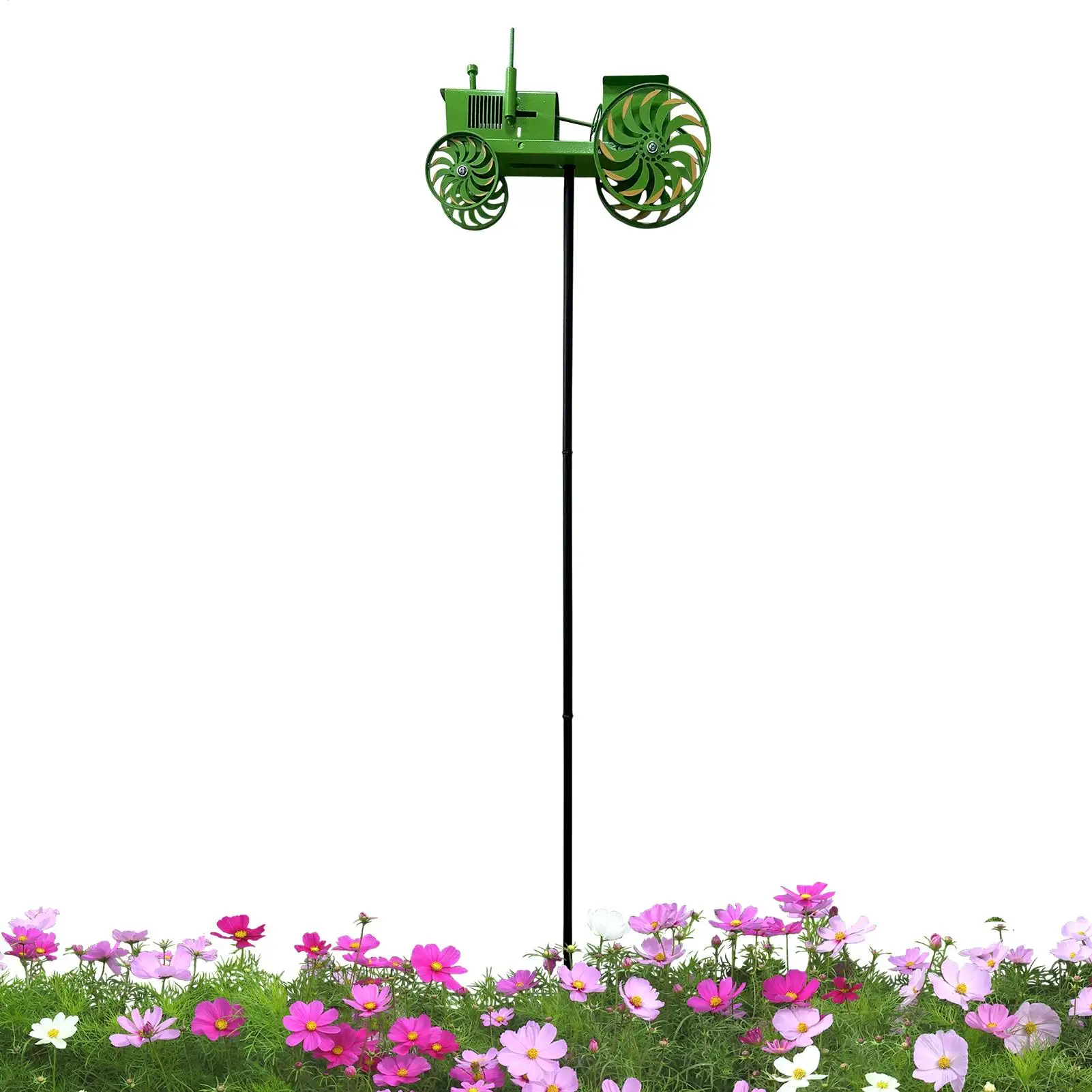 

Outdoor Metal Windmill Stake, Tractor Shaped Wind Spinner Art Decor, Rustic Wind Sculpture Ornament, Perfect for Yard Patio