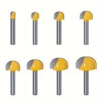 6mm Shank CNC Solid Carbide Round Nose Router Bits, 6-30mm Woodworking Tools for Precise Cutting