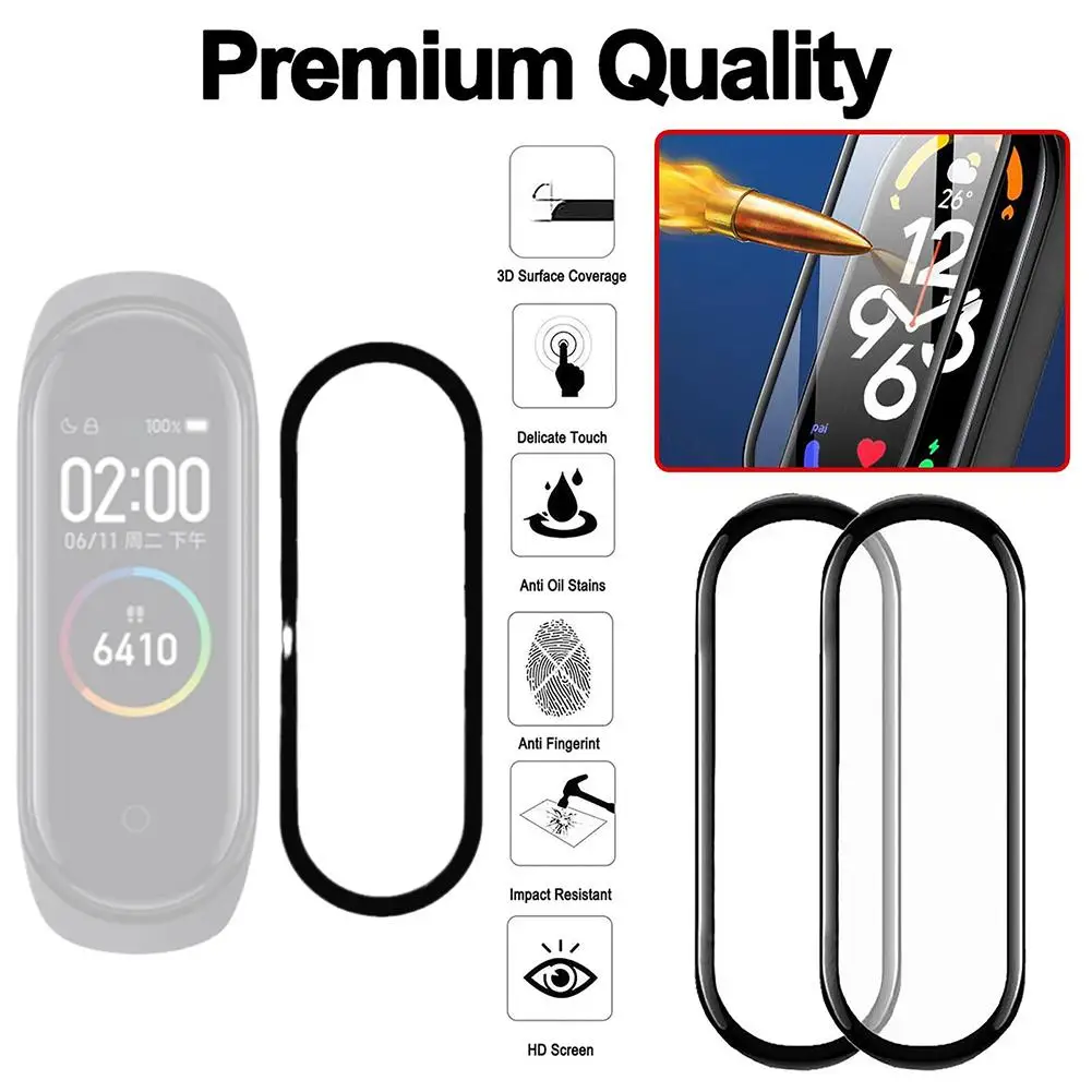 

3d Curved Screen Protector For Mi Band 8 Mi Band 8 Protective Glass Watch Screen Protector Accessories Z7q1