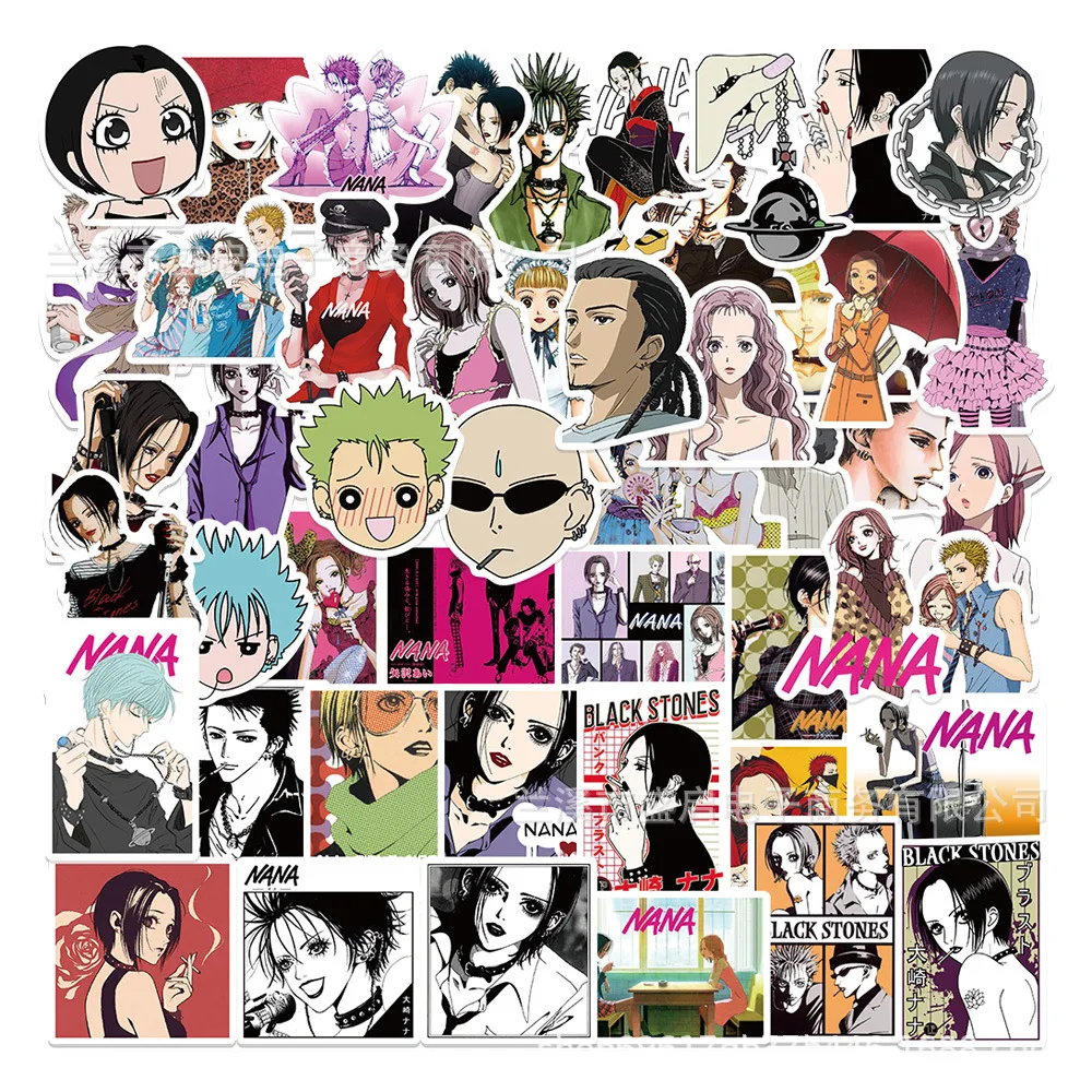 50 stuks NANA stickers graffiti Oosaki Nana stickers DIY dagboek telefoonhoesje handgemaakte scrapbook esthetische stickers