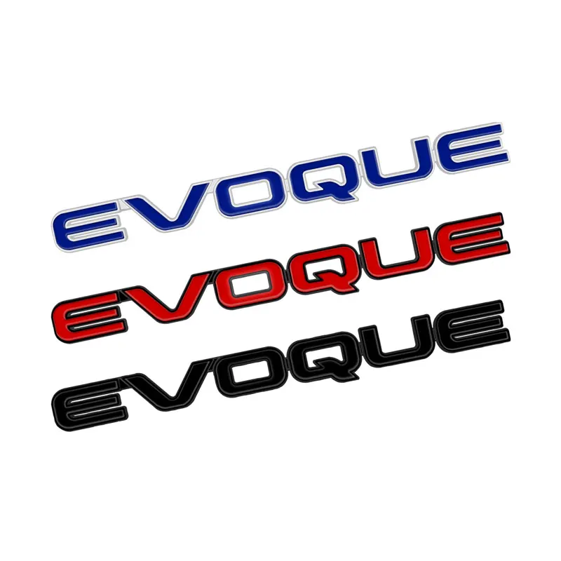 1Pcs 3D Chrome Metal EVOQUE Letter Logo Car Rear Tail Trunk Decals Emblem Badge Sticker Car Styling Auto Accessories