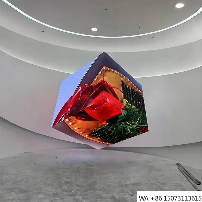 

Indoor P2.5 LED Cube Scrolling Digital Advertising Screen for Bar DJ Stages Entertainment