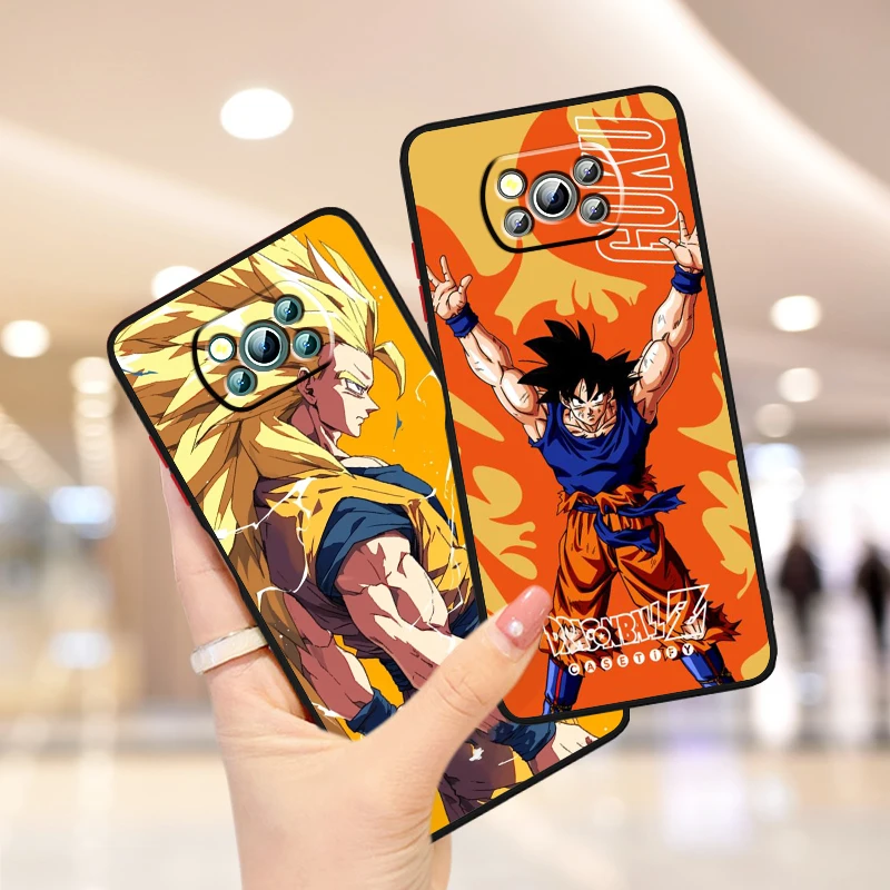 Art D-Dragon Ball Goku Frosted Translucent For Xiaomi Mi Poco X5 X4 X3 M6 M5S M5 M4 M3 F5 F4 F3 GT Pro 5G Matte Phone Case