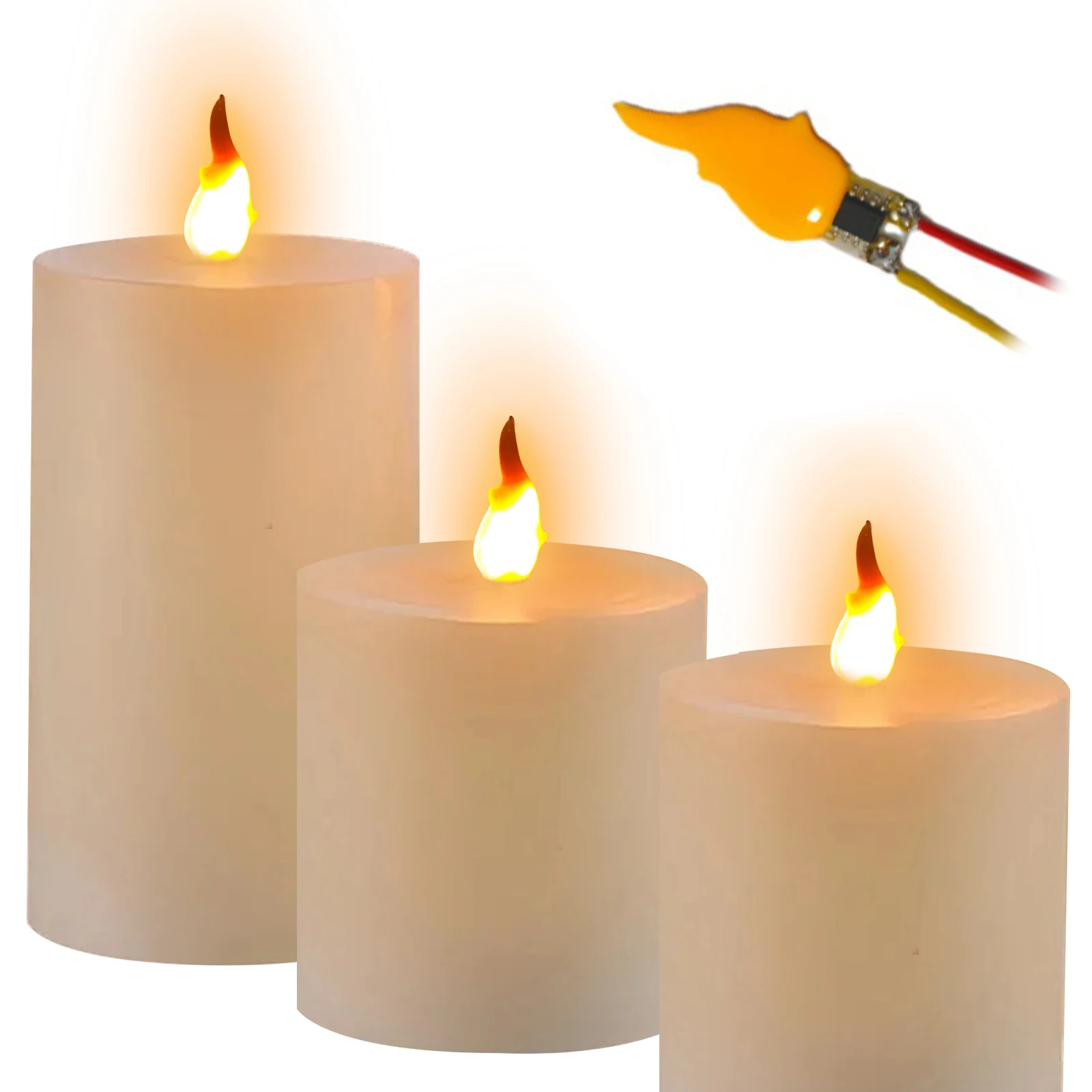 3/5/10PCS Flame Light Bulbs 2200K Diode 3V LED Flame Effect Light Bulb Light Bulb Accessories for Birthday Party Decoration