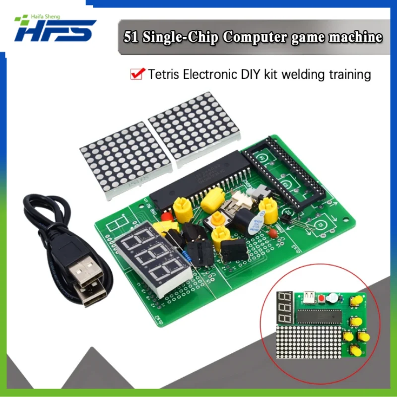 

DIY Game Board Kit for Students, Retro Electronic Soldering, Practice Console Maker, Small Production, SCM Chip, 51