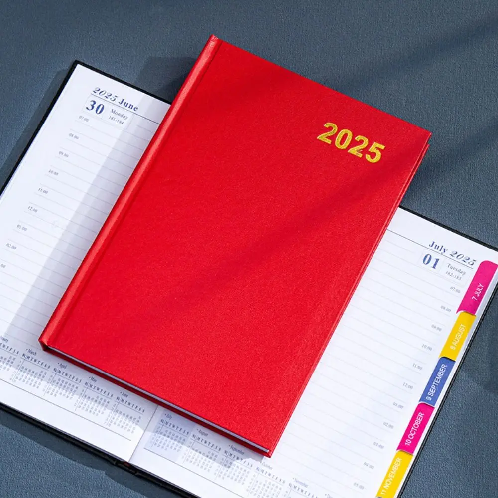 

Portable A5 2025 Agenda Book Planner Reminder To Do List Daily Planner PU Office Supplies Calendar Book Students