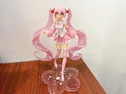 Japan Miku 15CM Anime Hatsune Miku PVC Action Figures Pink Sakura Ghost Toys Collectible Kawaii Model Doll Kids Birthday Gift
