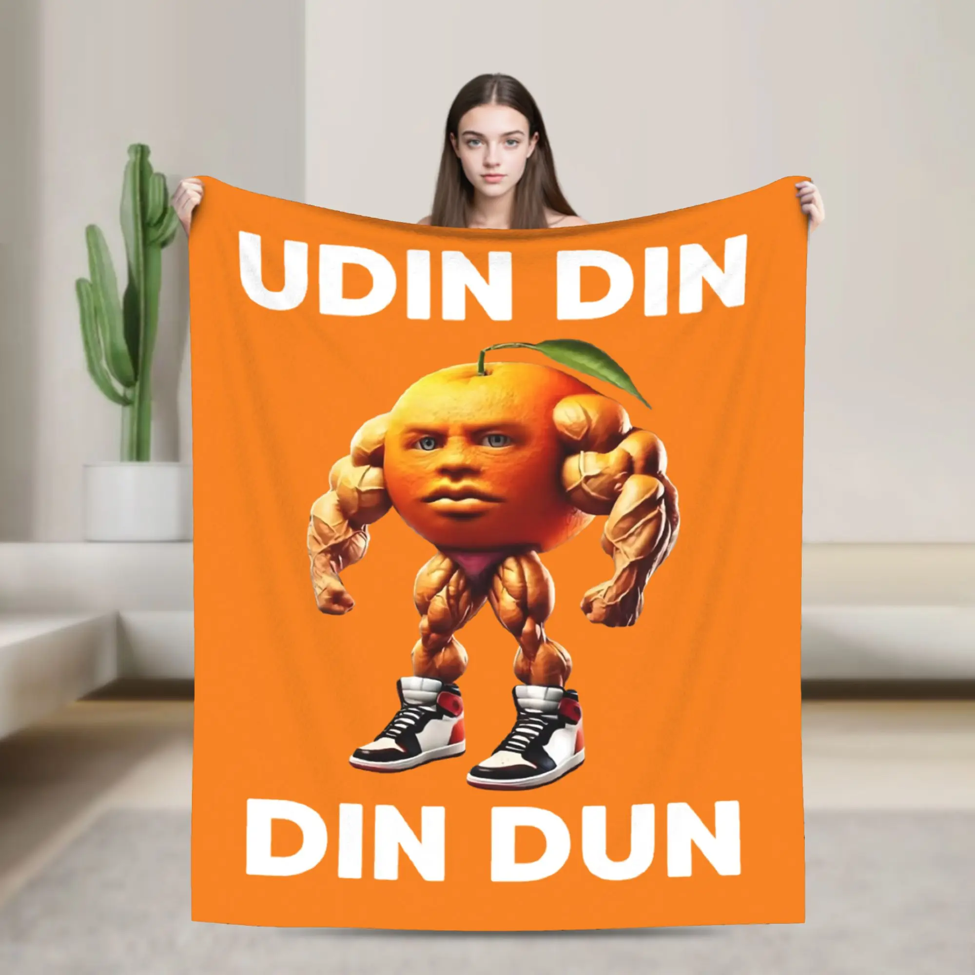 Udin din dun Udindindun الإيطالية Brainrot Meme البطانيات الفانيلا الشتاء لينة رمي البطانيات ل أريكة سيارة أفخم رقيقة لحاف #1
