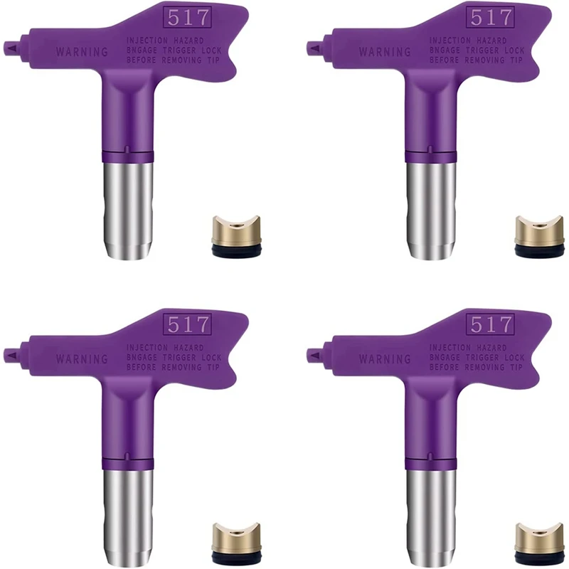 4 Pieces Reversible Sprayer Tips Airless Paint Spray Nozzle Tips Airless Paint Spraying Machine Parts - 517