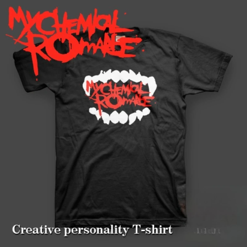 

Футболка My Chemical Romance Band, мужская летняя модная уличная трендовая хлопковая удобная свободная мужская и женская одежда с короткими рукавами