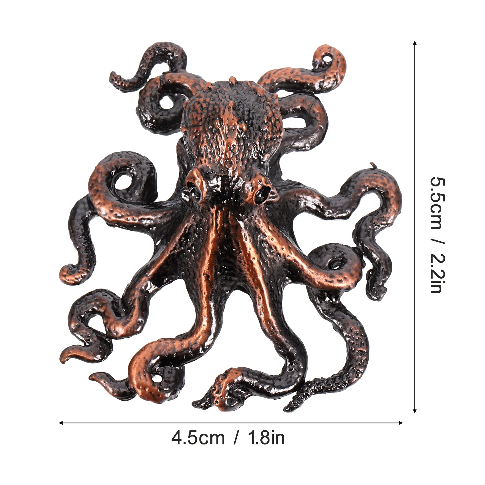 1Set Octopus Drawer Pulls Zinc Alloy Nordic Cabinet Handles Nautical Theme Kitchen Bathroom Bedroom Wardrobe Decorative Metal