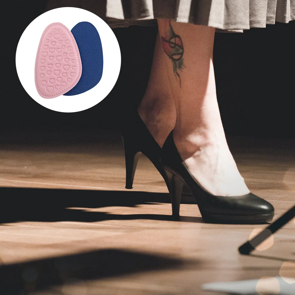 

6 Pairs Sole Pad High Heel Pads Heels Invisible Front Palm Cushion Anti Sponge High-heel Half Mat Women's Shoe