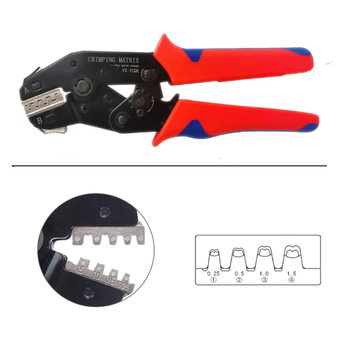 Imagem -04 - Alicates de Crimpagem Não Isolados Terminais Ferramentas Dupont Crimper Jumper Wire Eps Pcie Sata Pins Molex Sn58b Awg2416 025-15 mm