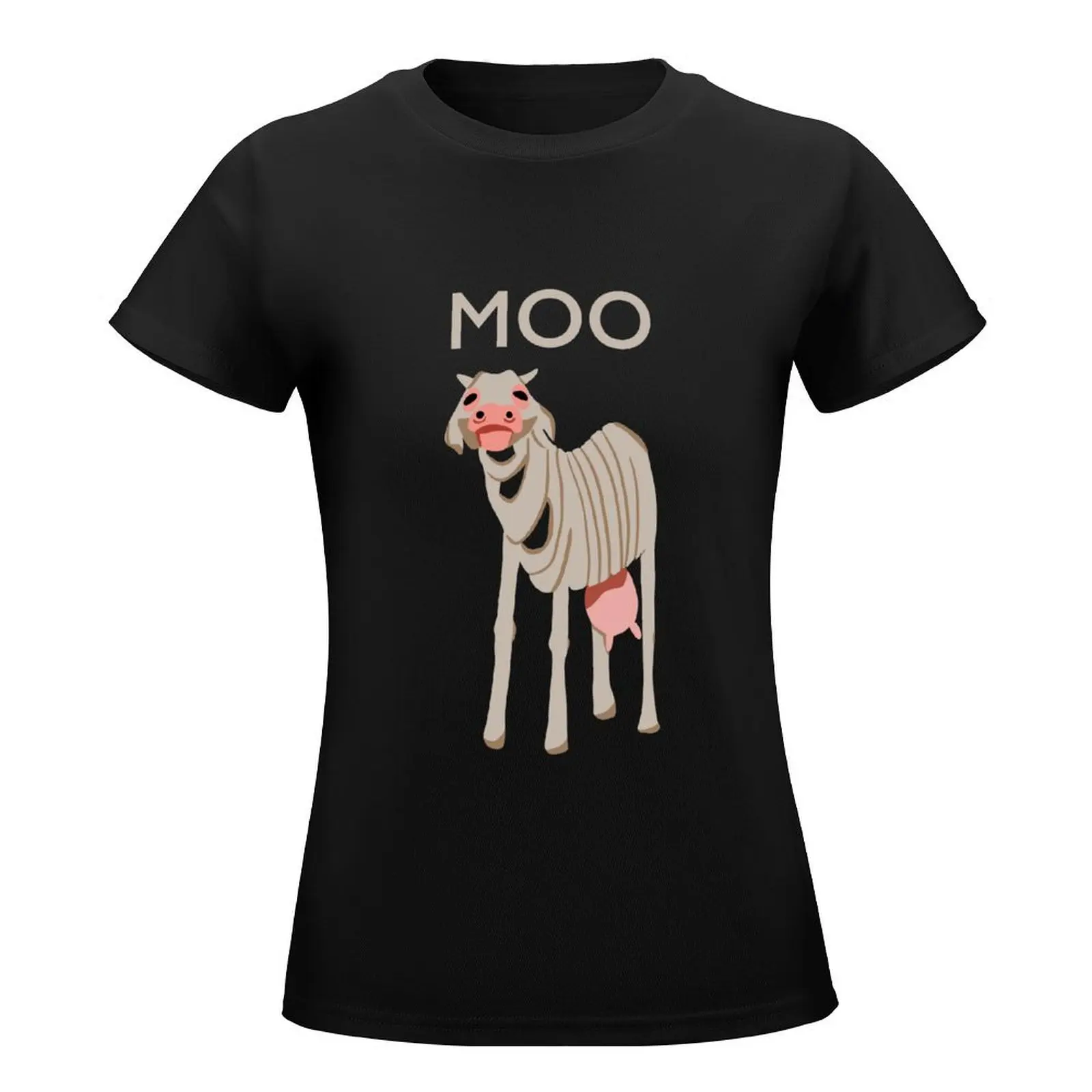 Milky White - Moo T-Shirt kawaii clothes tops summer tops sports fans new edition t shirts for Women