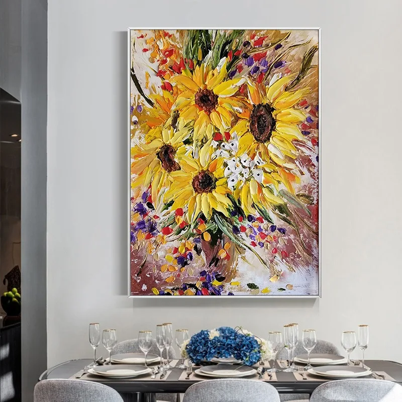 

5D Sunflower Diamond Painting, Oil Painting, Cross Stitch, Flower Diamond Embroidery, Living Room Wall Art, Home Decor, DIY