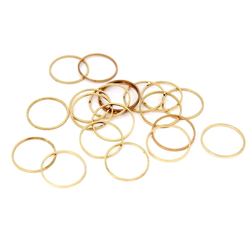 20-50Pcs Brass Closed Rings Circle Ear Wires
