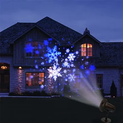 Snowflake Projector Lights Christmas Snowflake Projector Outdoor Party Wedding Garden Decoration Lights LED Stage Holiday Lamp