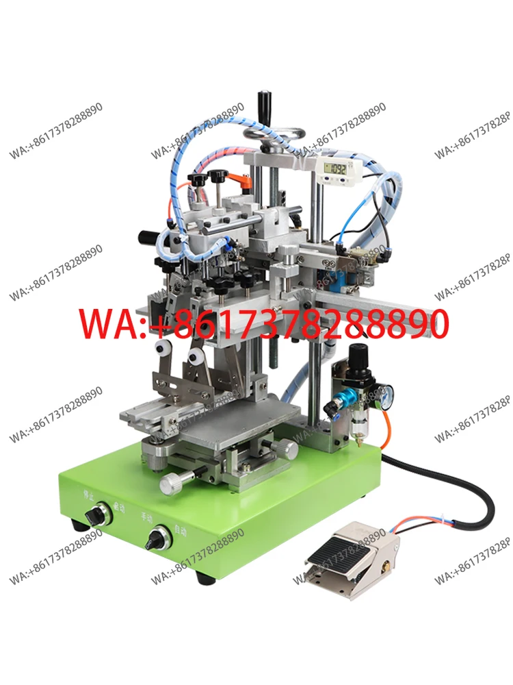 

Curved screen printing machine round bottle cup roller barrel pen holder semi-automatic pneumatic screen printing equipment