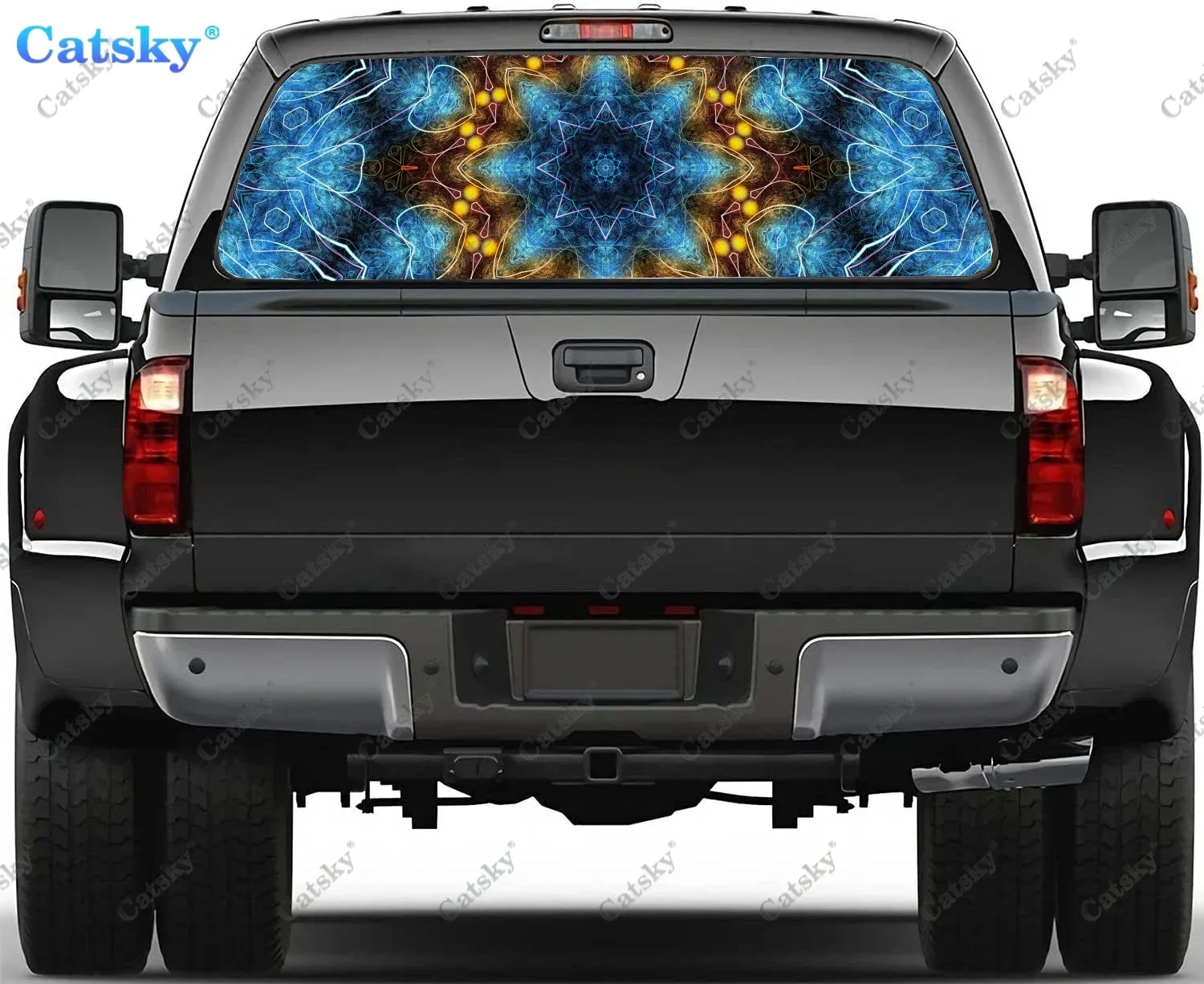 

Abstract Symmetry Rear Window Automotive Decals and Graphics Rear Window Decals for Trucks, Car Window Decal Sticker Vinyl