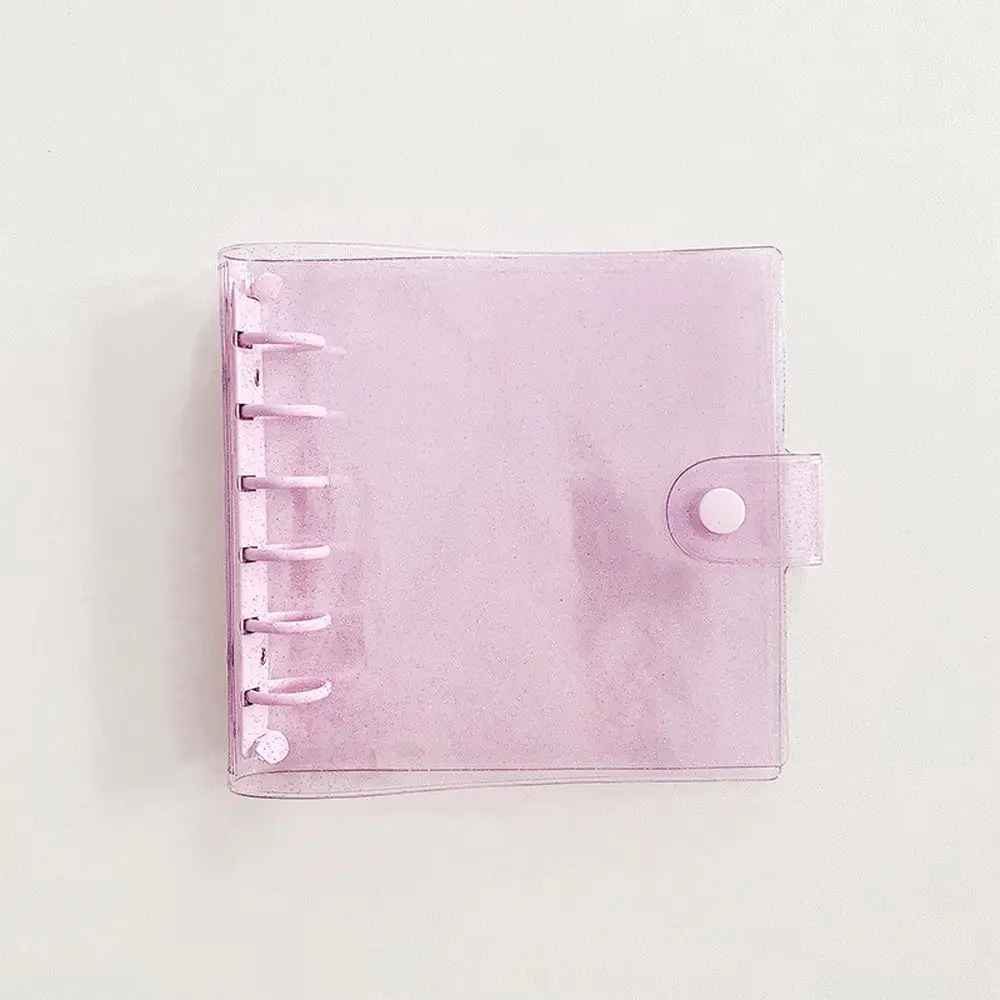 PVC Binder School Supplies Agenda Planner Card Book Binder Notebook Glitter Journals Square Loose Leaf Photo Collect Book