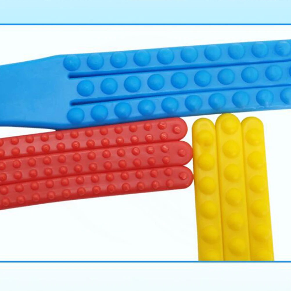 

Red Portable Massage Stick Durable Body Massager Three Fingers Opening for Shoulder Back Hip Leg Head Neck Waist Blood