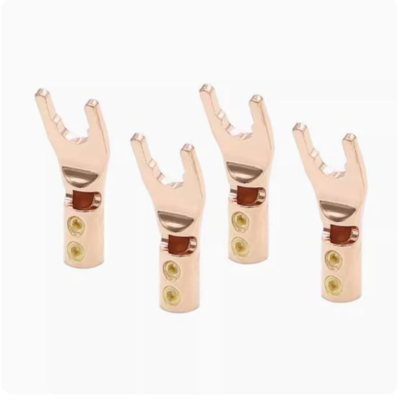 Audiophile Banana Plug U/Y Fork Spade Male Speaker Terminal Banana Wire Connector Audio Amplifier Adapter Y Type Binding Post