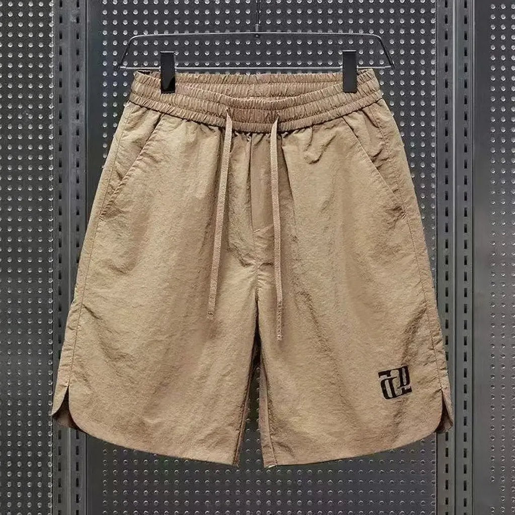 

2026 Summer New Ice Silk Ultra-Thin Casual Five-Quarter Shorts Men's Cool Quick-Dry Breathable Four-Quarter Beach Pants