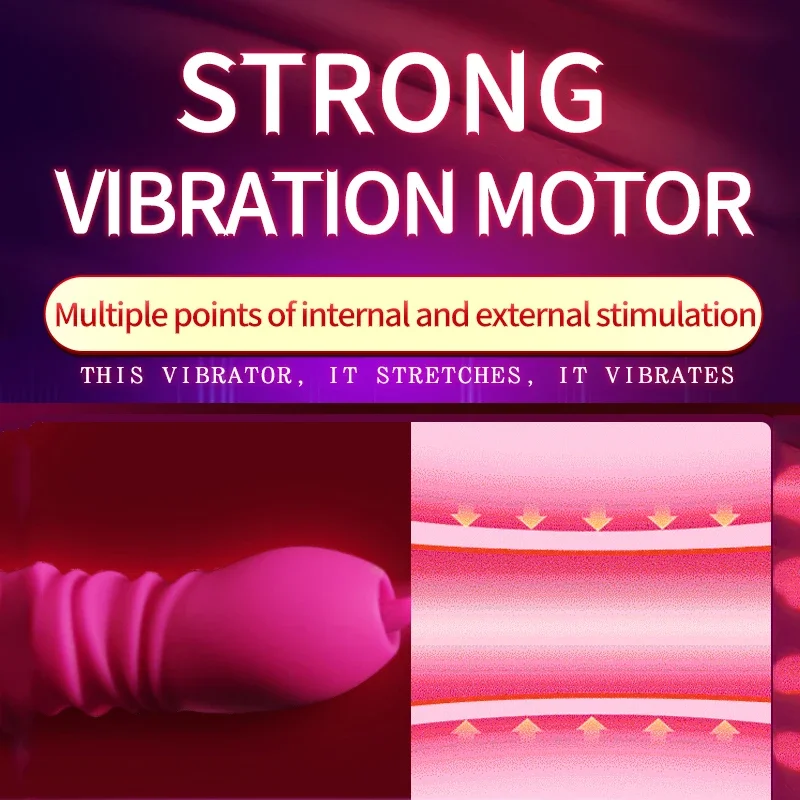 3 In 1 Telescopic Vibrator Clitoris Stimulator Vagina Sucking G Spot Massager Intelligent Heating Masturbator For Women Sex Toys