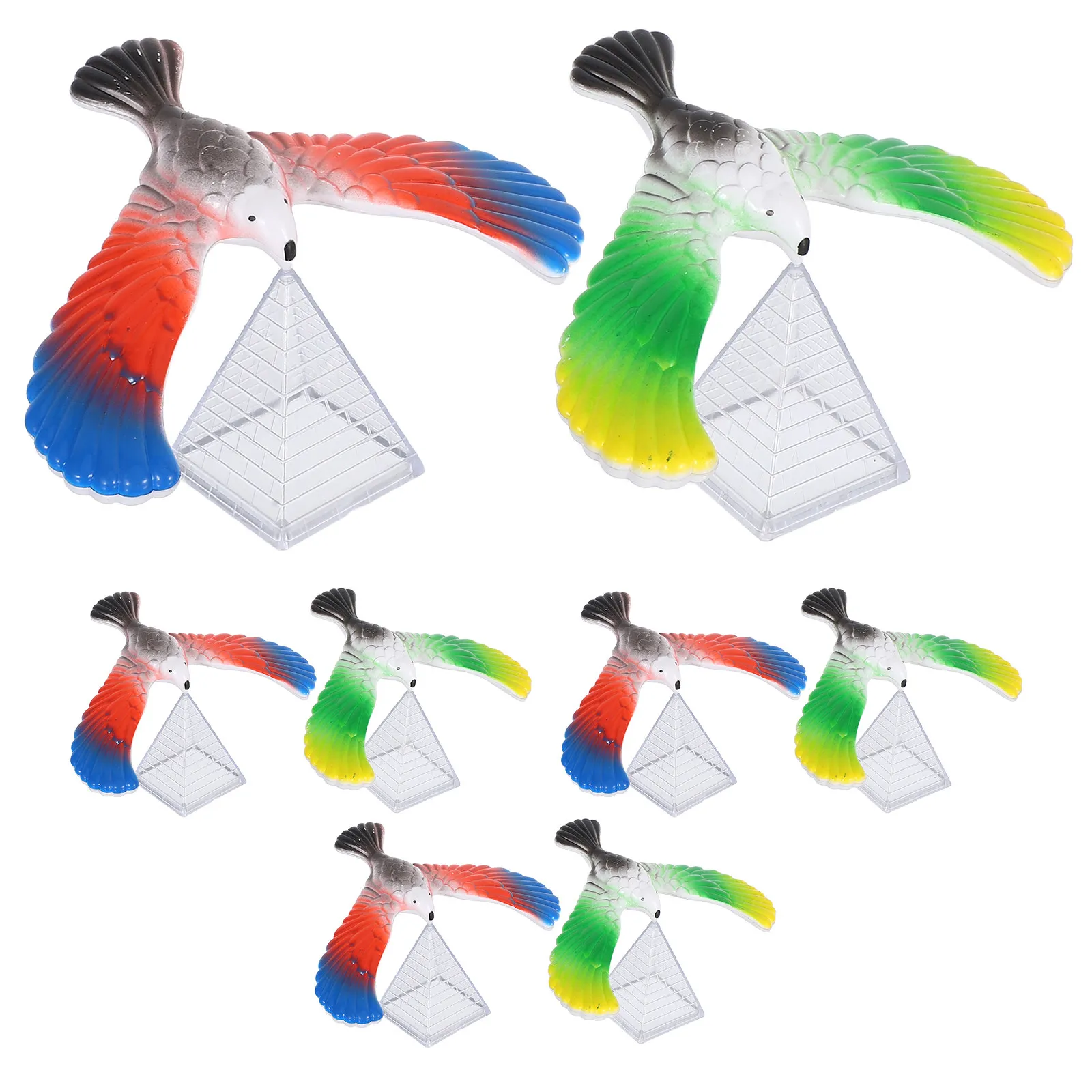 

8Pcs Balancing Eagle Bird Retro Game Enhances Spatial Awareness Concentration Finger Balancing Physics Game Educational