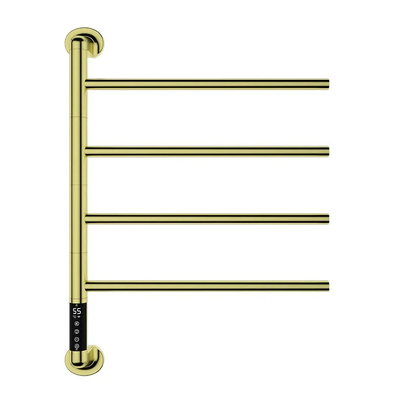 

Intelligent Heated Stainless Steel Electric Towel Rack Concealed Design with Foldable Feature for Small Bathrooms or Hotels