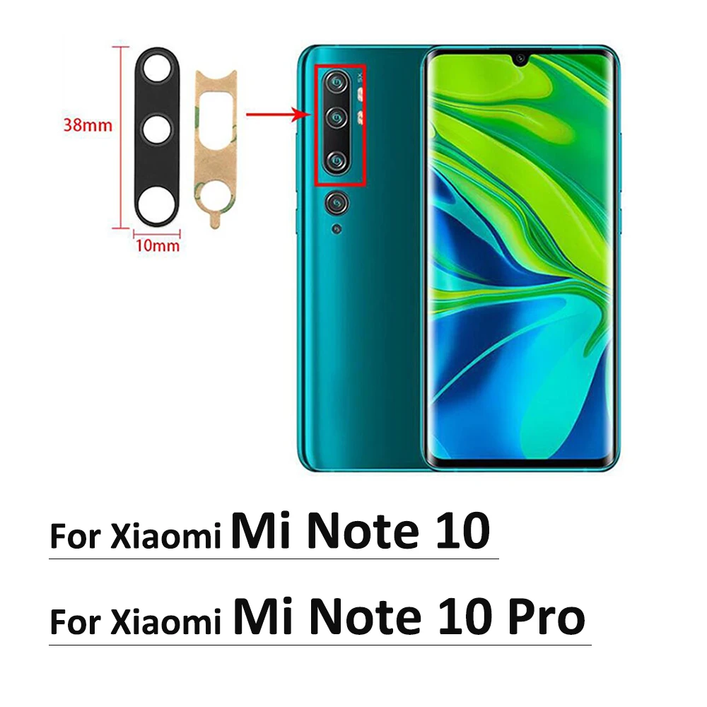 Lente de Cristal de cámara trasera con adhesivo, para Xiaomi Mi 12 Note 10 Pro 10T Lite Ultra Redmi Note 10 Pro 5G 10S, novedad de 100%