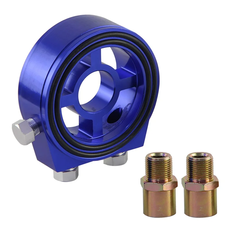 

Переходник блока масляного фильтра, сэндвич-плита для датчика давления и температуры M20x1,5 и 3/4UNF16, синий